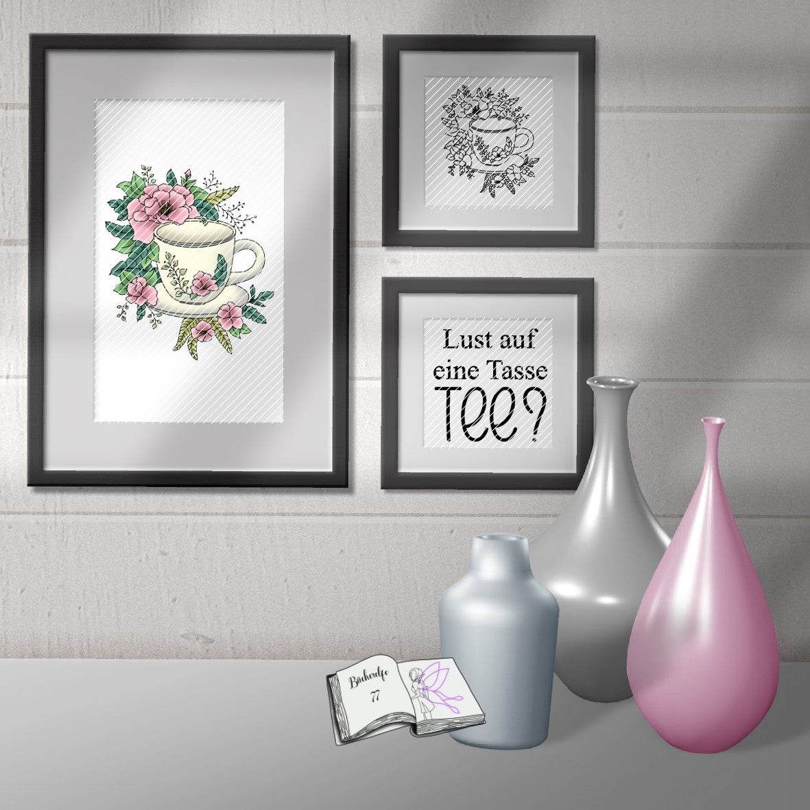 Plotterdatei Teatime, Sublimation, Digistamp, Digipaper - Sewando