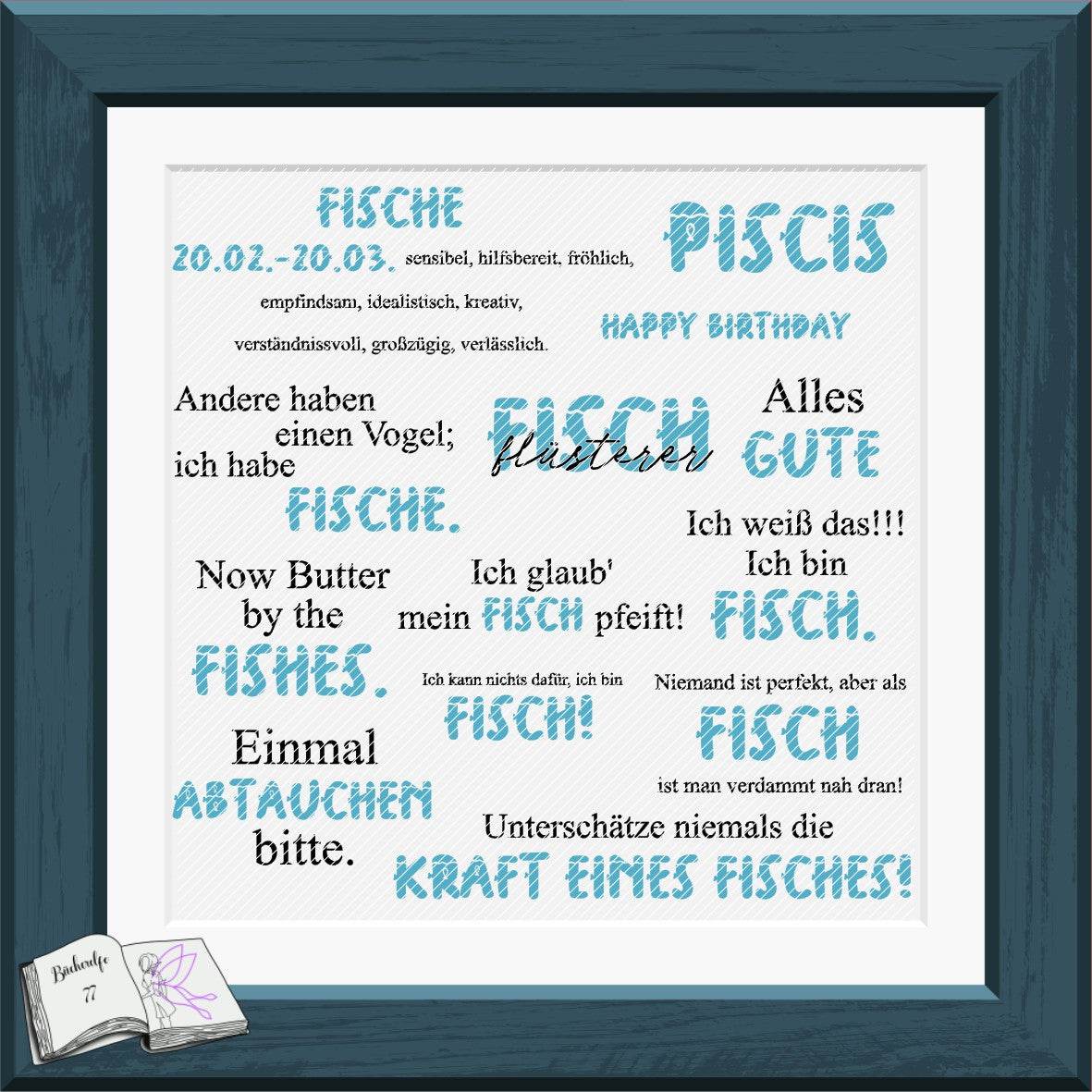 Digiset Fische mit Seerose Plotten, Sublimation, Drucken, Digistamp, Digipaper - Sewando