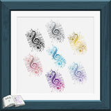 Digiset Blumen Notenschlüssel, Digistamp, Digipaper, Sublimation, Druck - Sewando