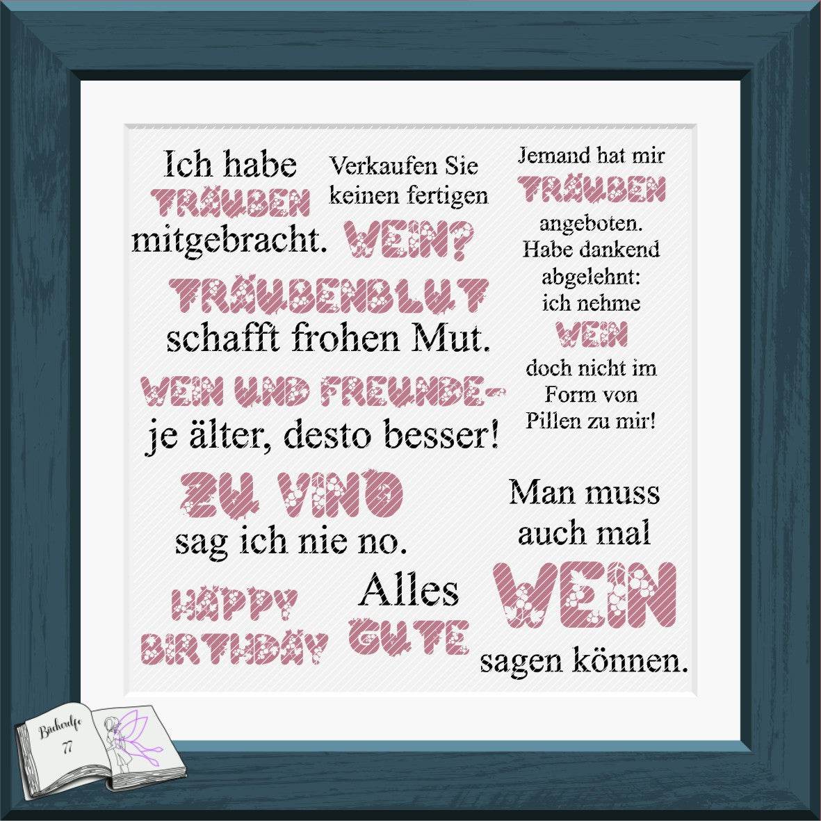 Plotterdatei Weintrauben Sublimation, Digistamp, Digipaper ! - Sewando