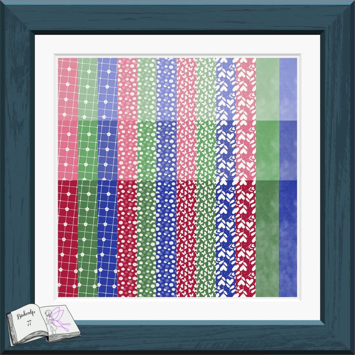 Plotterdatei flower butterfly, Sublimation, Digistamp, Digipaper - Sewando