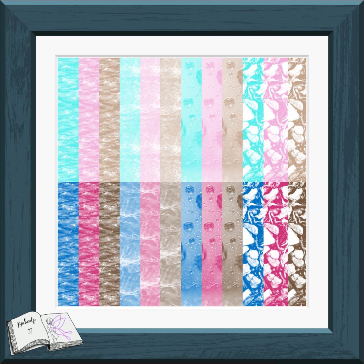 Digiset Blumen Anker Plotterdatei, Sublimation, Digistamp, Digipaper - Sewando