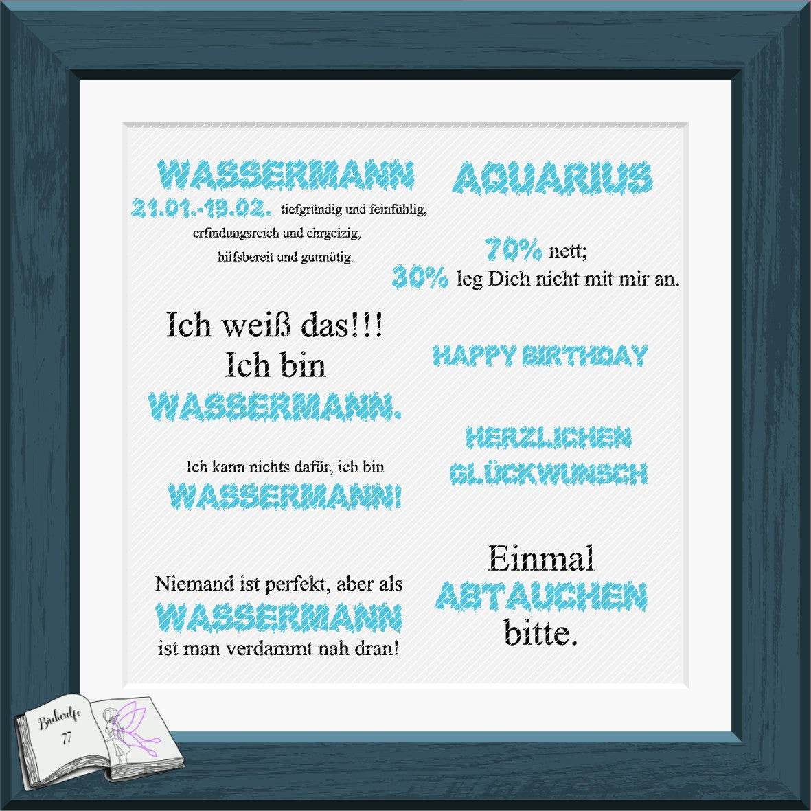 Plotterdatei Wassermann mit Anemone Sublimation, Digistamp, Digipaper ! - Sewando