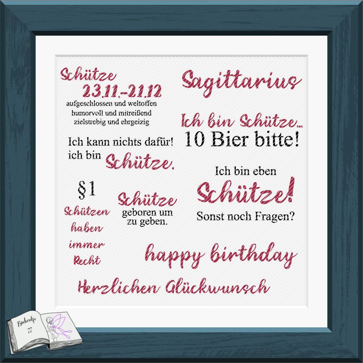 Plotterdatei Schütze mit Amaryllis Sublimation, Digistamp, Digipaper ! - Sewando