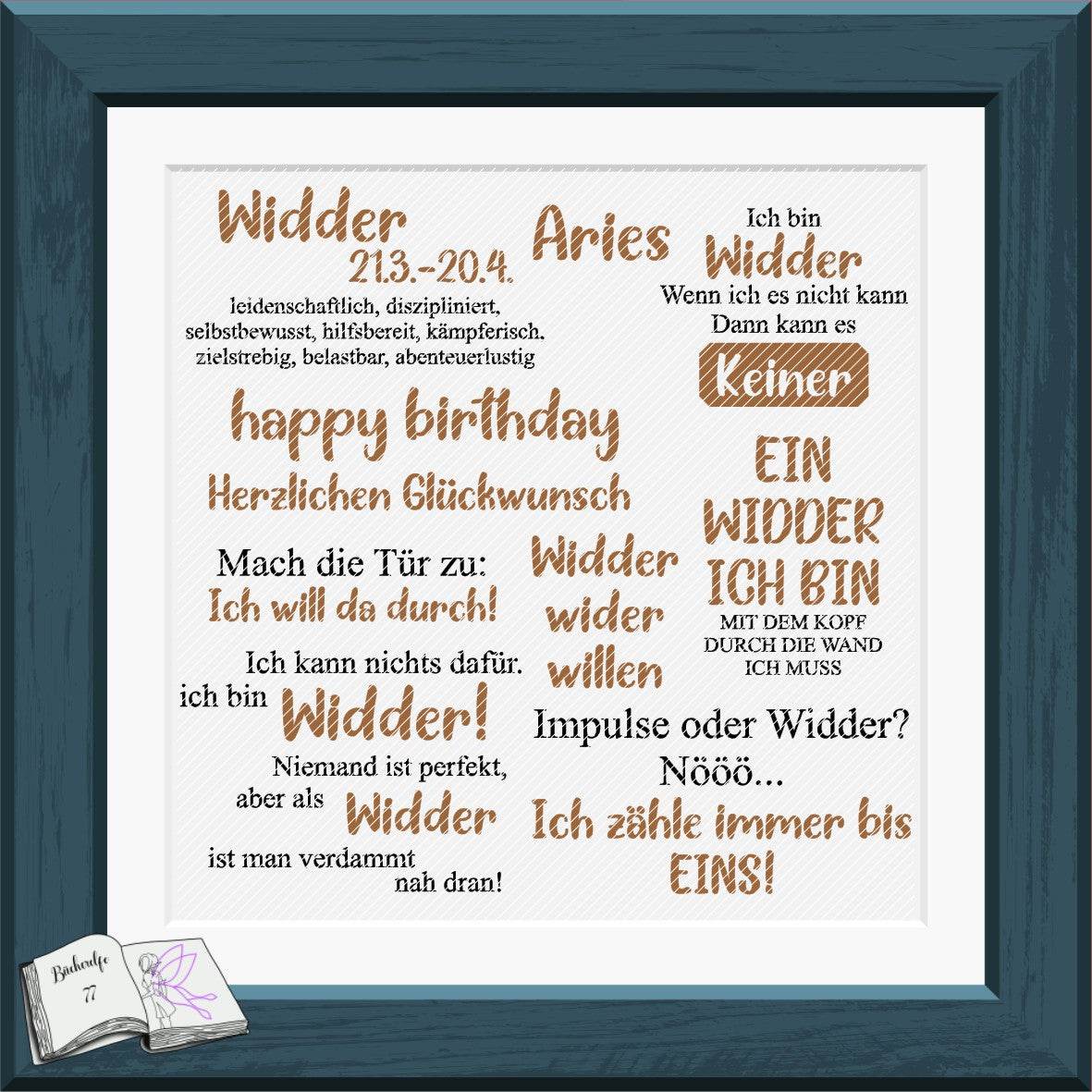 Plotterdatei Widder Willi mit Forsythie Sublimation, Digistamp, Digipaper ! - Sewando
