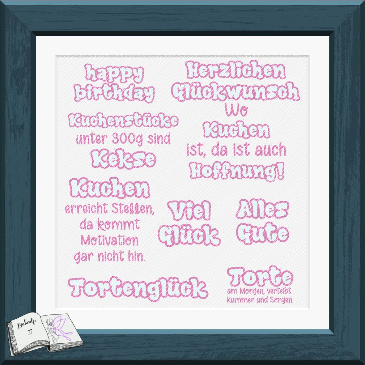 Digiset Geburtstagstorte, Plotten, Sublimation, Drucken, Digistamp - Sewando