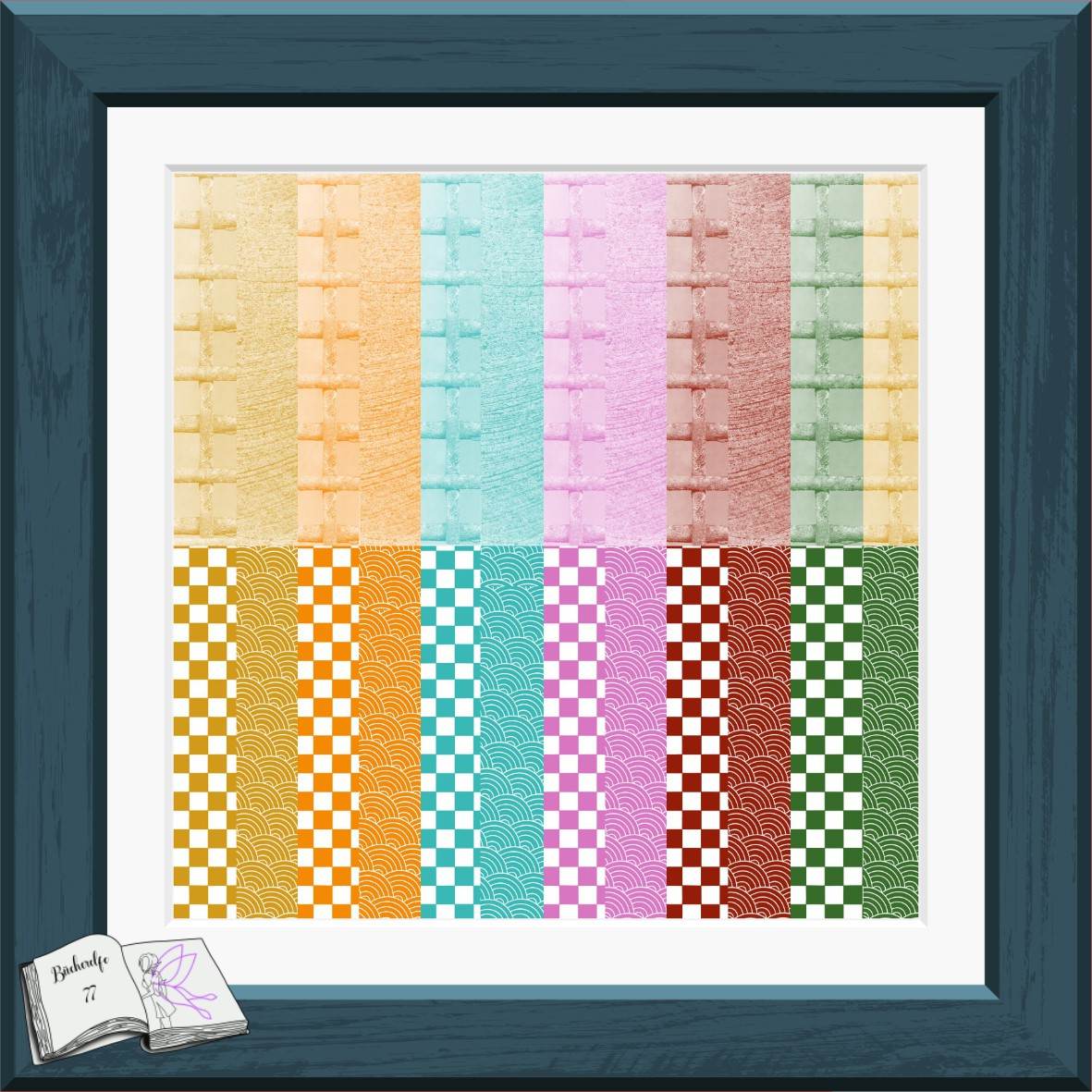 Digiset Blumenwichtel Plotterdatei, Sublimation, Digistamp, Digipaper - Sewando