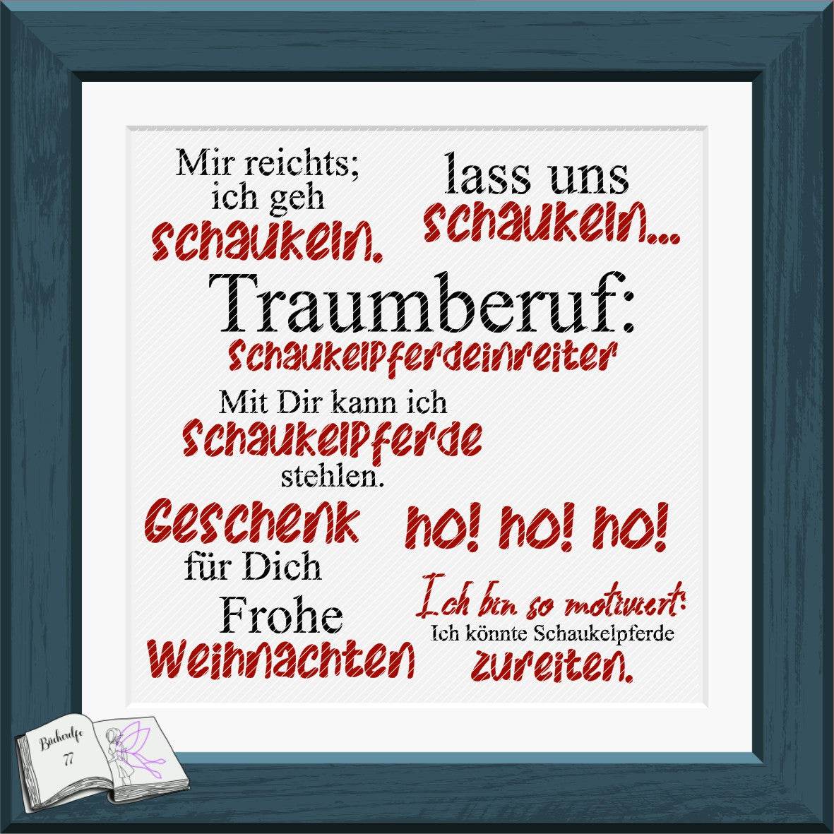 Plotterdatei Schaukelpferd Sublimation, Digistamp, Digipaper ! - Sewando
