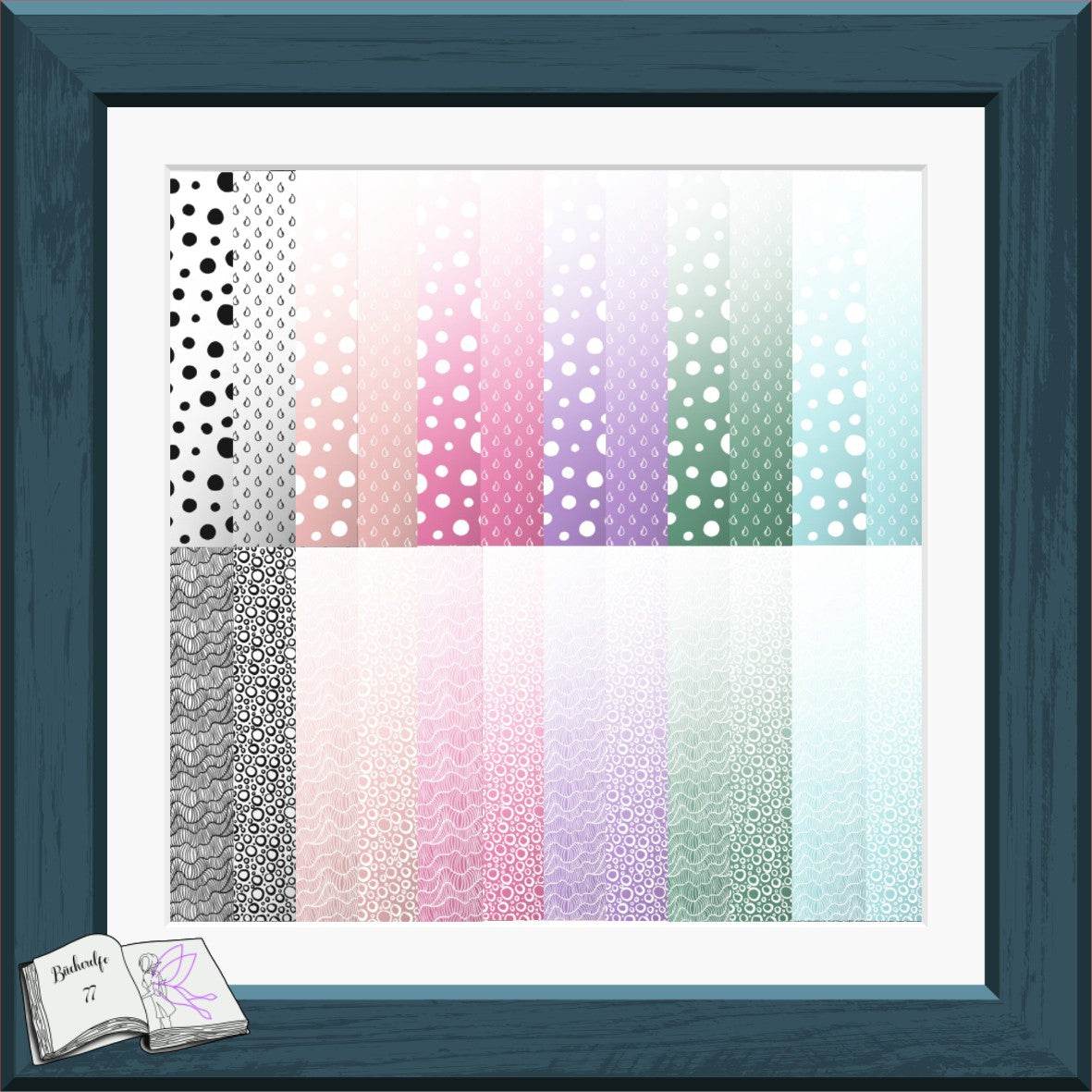 Digiset und Plott Flower Monster, Plotterdatei, Sublimation, Digistamp, Digipaper - Sewando