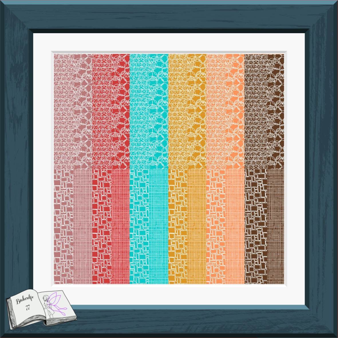 Plotterdatei Zwillinge mit Pfingstrose, Sublimation, Digistamp, Digipaper - Sewando