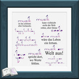 Digiset Blumen Notenschlüssel, Digistamp, Digipaper, Sublimation, Druck - Sewando