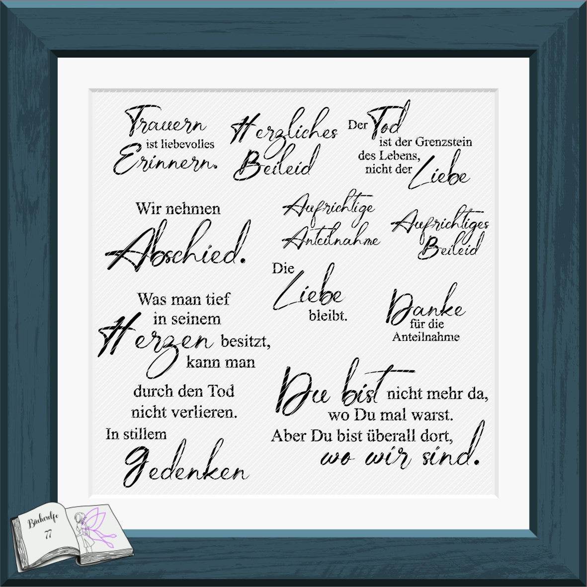 Digiset Trauer Sublimation, Digistamp, Digipaper - Sewando