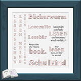 Digiset Bücherwurm Plotterdatei, Sublimation, Digistamp, Digipaper - Sewando