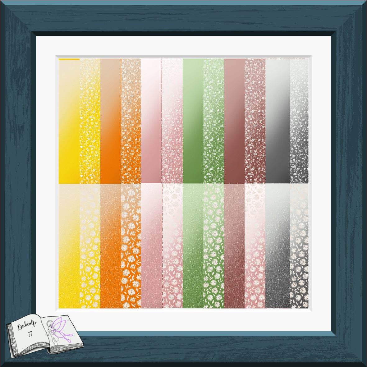 Digistamp Sonnenblumen Wichtel Gerda Sublimation, Plotterdatei, Digipaper ! - Sewando