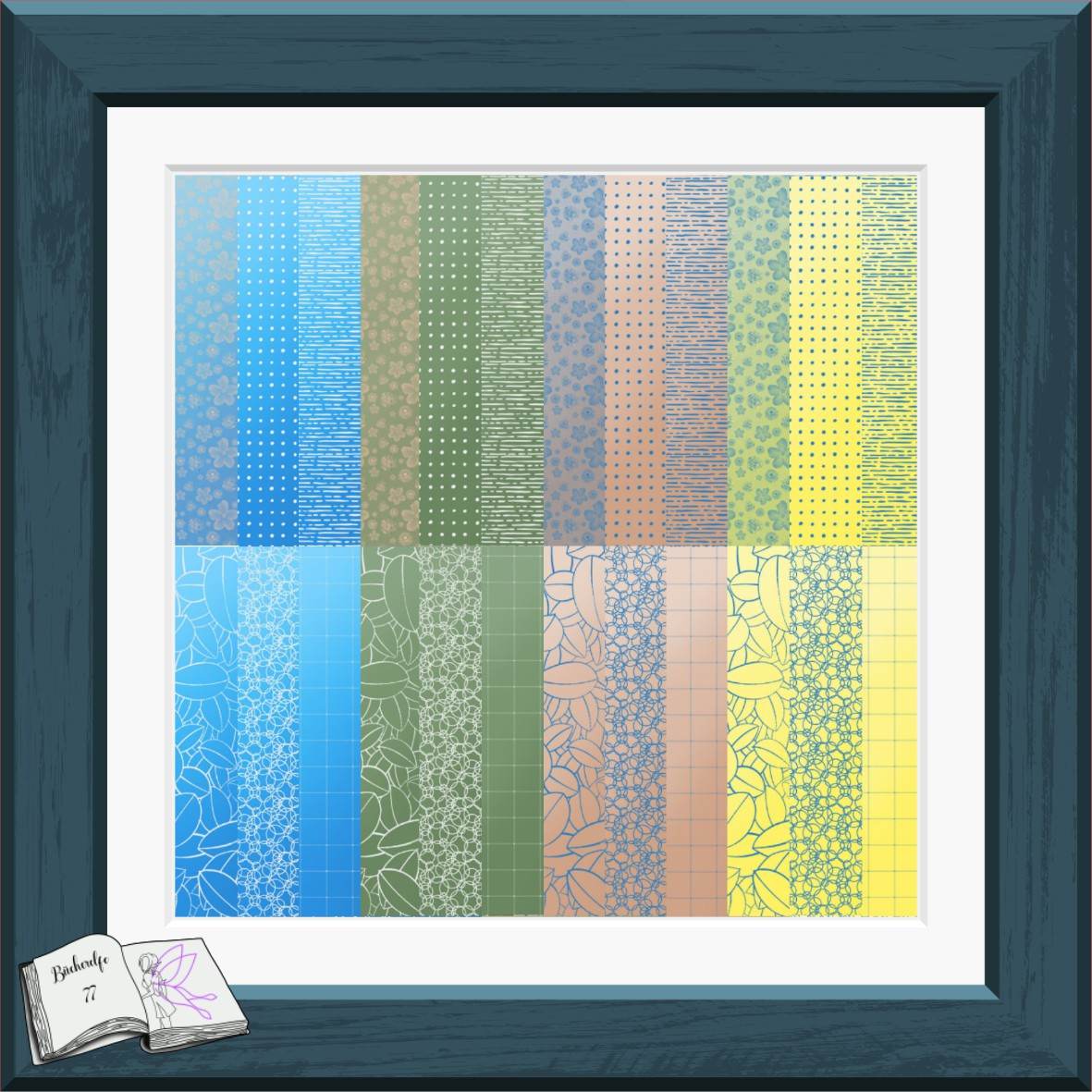 Digiset Vergissmeinnicht Plotten, Sublimation, Drucken, Digistamp, Digipaper ! - Sewando