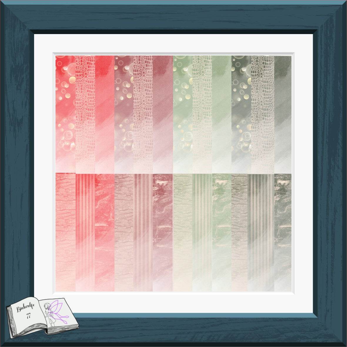 Digiset Mohnblumenstrauß, Plotterdatei, Sublimation, Digistamp, Digipaper - Sewando