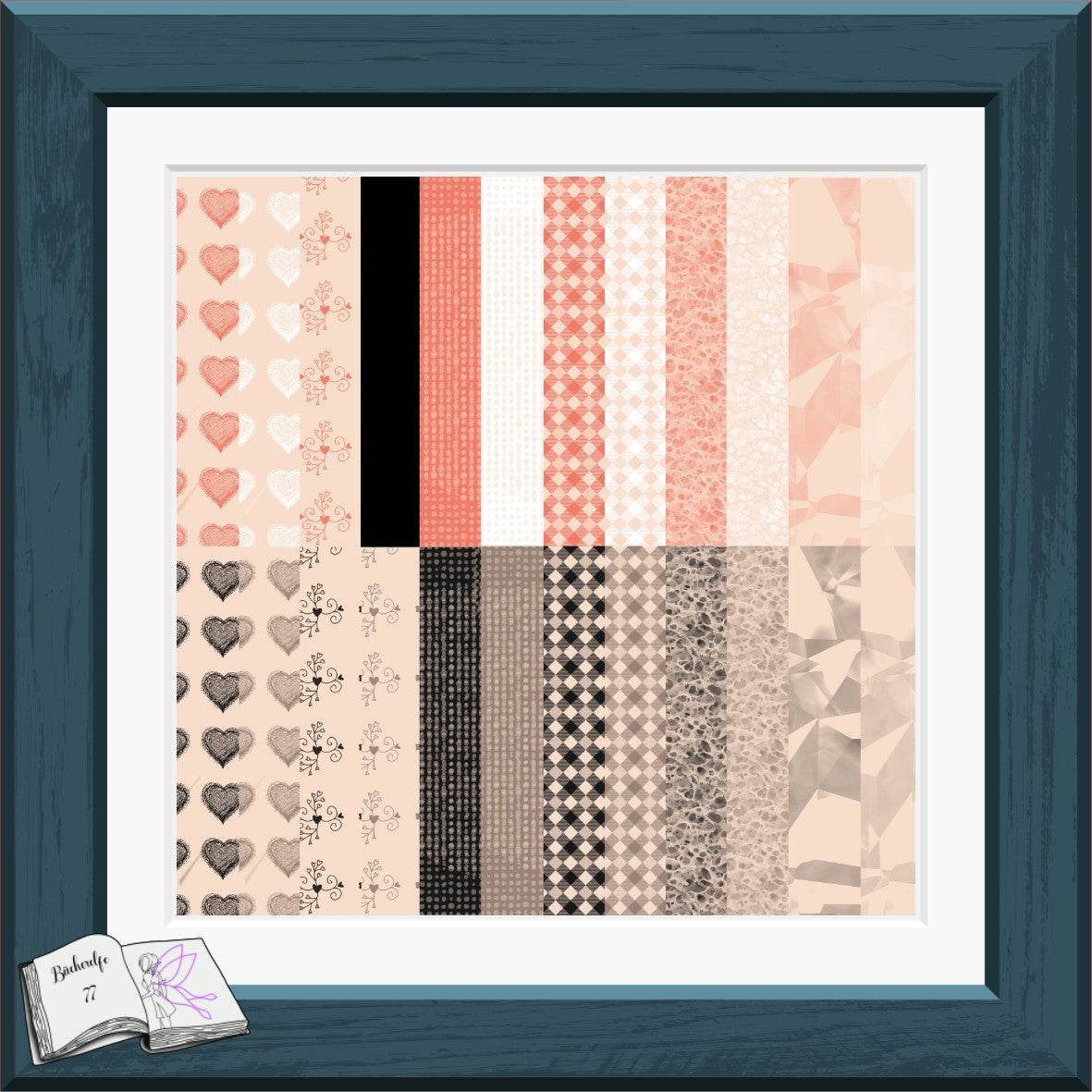 Digiset Amy, Digistamp, Digipaper, Plotterdatei, Sublimation, Druck - Sewando