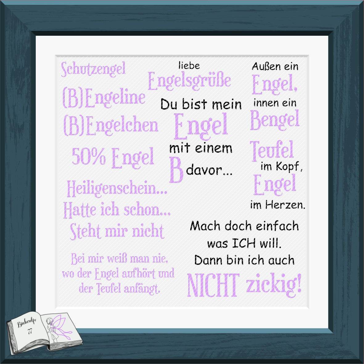 Digiset (B)Engeline Digistamp, Digipaper, Plotterdatei, Sublimation, Druck - Sewando