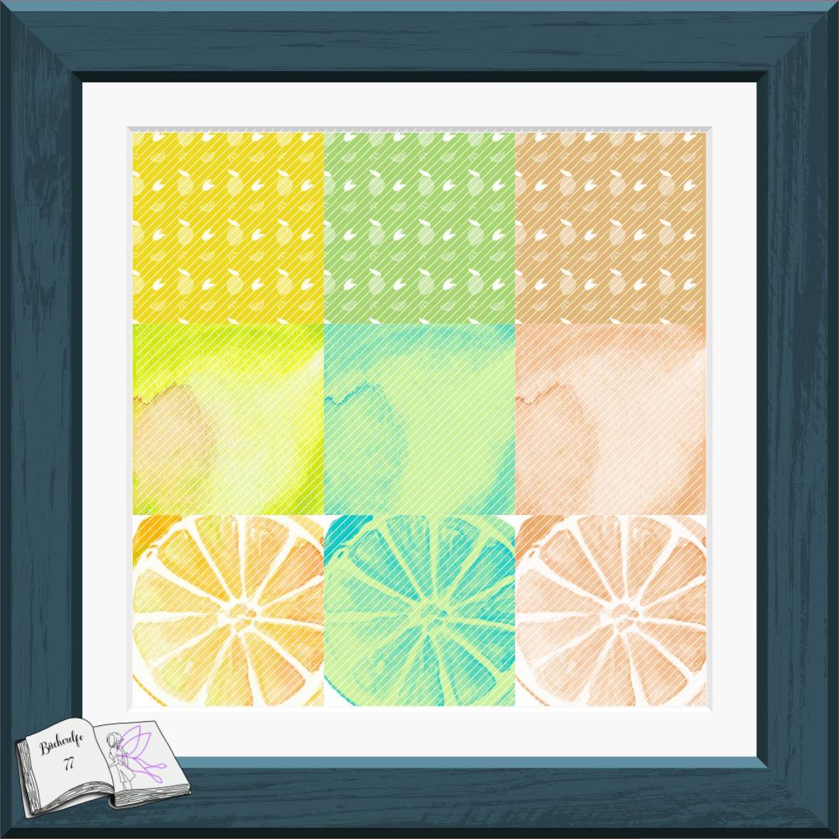 Digiset Miniset Zitrone, Plotterdatei, Sublimation, Digistamp, Digipaper - Sewando