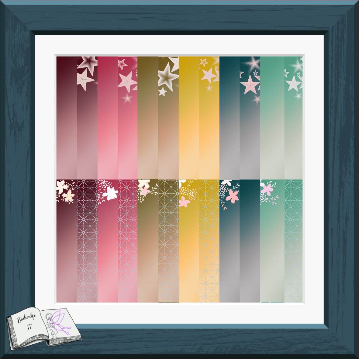 Digiset Schütze mit Amaryllis Plotterdatei, Sublimation, Digistamp, Digipaper - Sewando