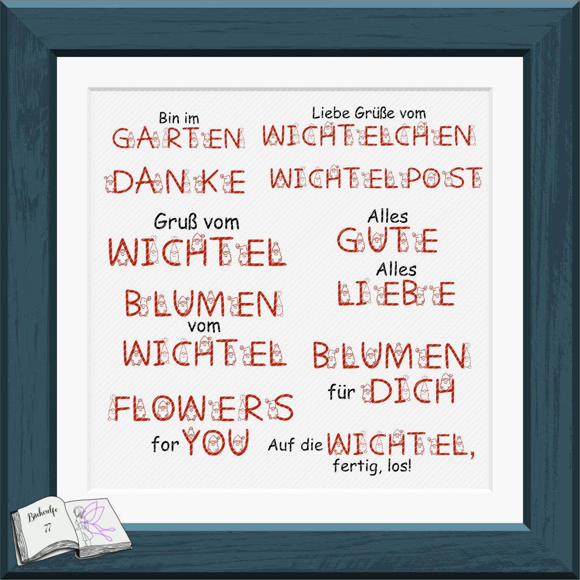 Digiset Blumenwichtel Plotterdatei, Sublimation, Digistamp, Digipaper - Sewando