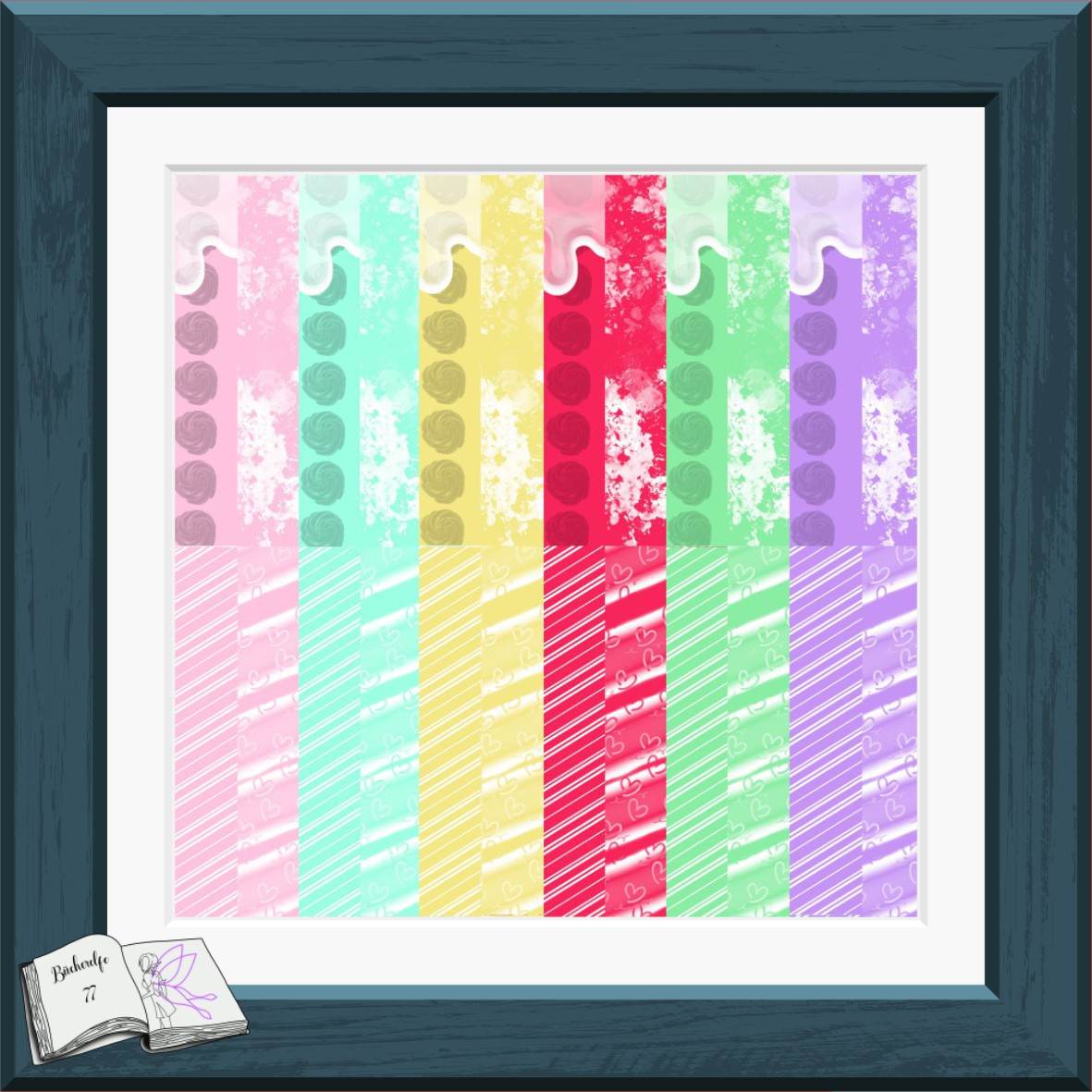 Digiset Unicorncake Plotterdatei, Sublimation, Digistamp, Digipaper ! - Sewando
