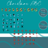 Plottervorlage "Christmas ABC" Plotterdatei Zahlen, Buchstaben