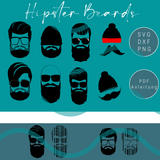 Plottervorlage "HipsterBeards" Plotterdatei