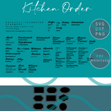 Plottervorlage "Kitchen Order" Plotterdatei