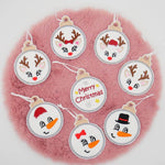 Stickdatei Set ITH Christbaumkugeln Rentier & Schneemann 10x10cm - Sewando