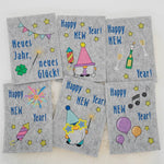 Stickdatei Set ITH Grußkarten Silvester Silvesterparty Gnom Happy New Year - Sewando