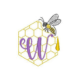 Stickdatei - Bienen-Monogramme A-Z - Sewando
