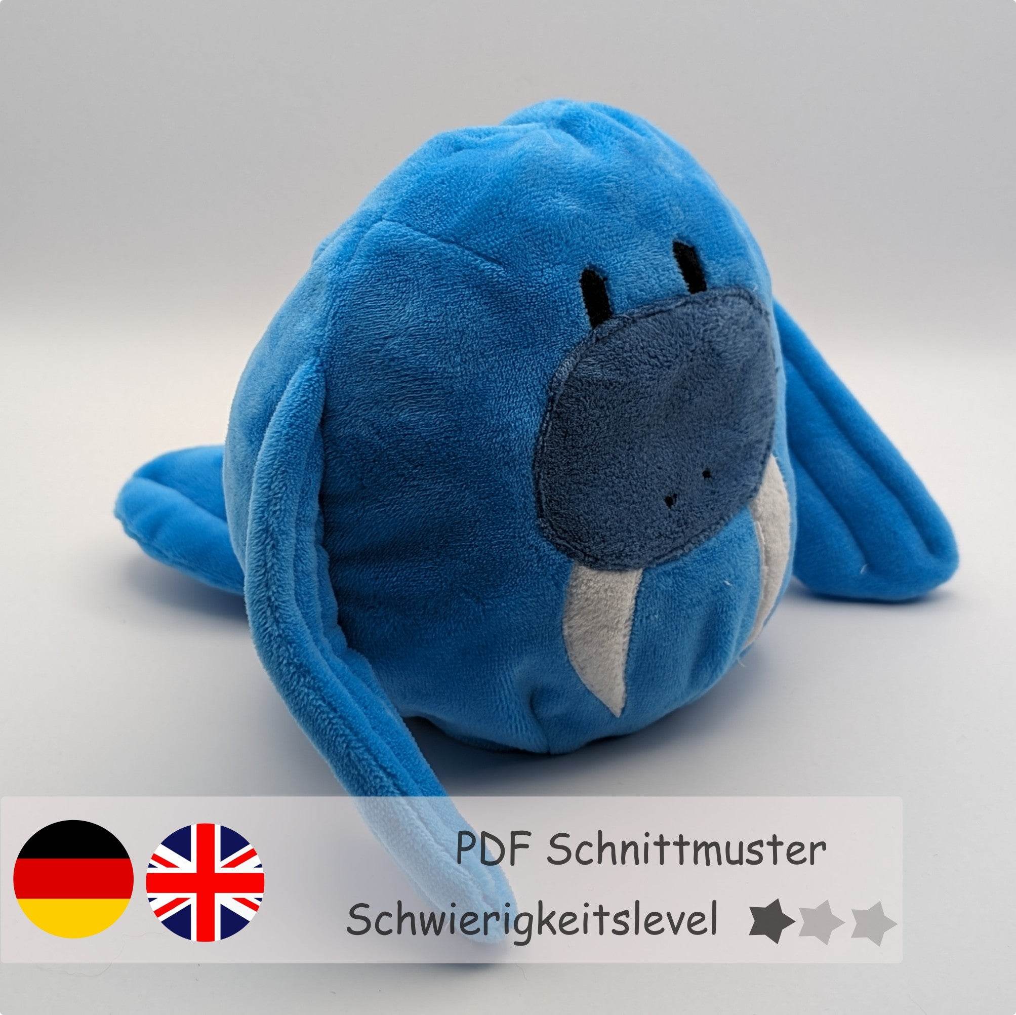 Wendekuscheltier Krempeltierseite Walross Level 1 - Nähanleitung und Schnittmuster - Sewando