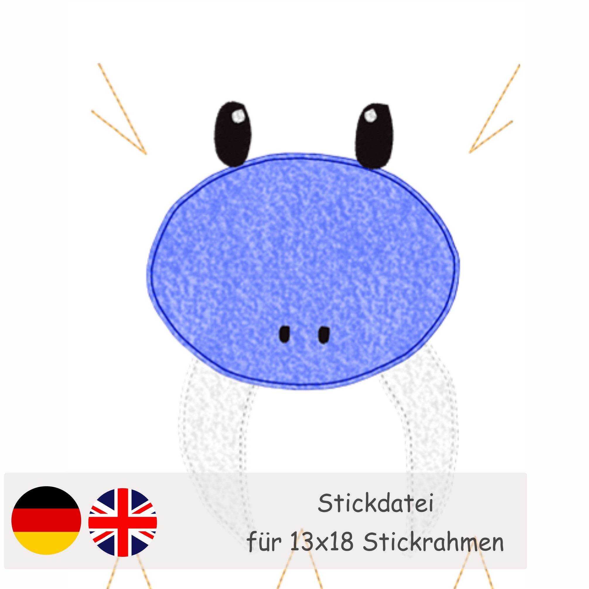 Stickdatei zum Wendekuscheltier Krempeltierseite Walross - Sewando