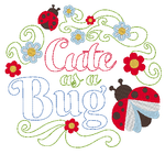 Freebie - Stickdatei - Cute as a Bug Käfer - Sewando