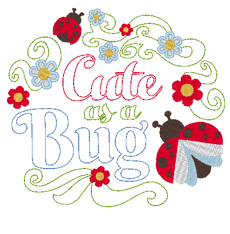 Freebie - Stickdatei - Cute as a Bug Käfer - Sewando