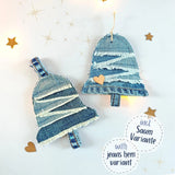 Weihnachtsdeko nähen für Anfänger, 4 Motiv-Schnittmuster: Herz, Glocke, Stiefel & Tannenbaum