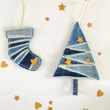 Weihnachtsdeko nähen für Anfänger, 4 Motiv-Schnittmuster: Herz, Glocke, Stiefel & Tannenbaum