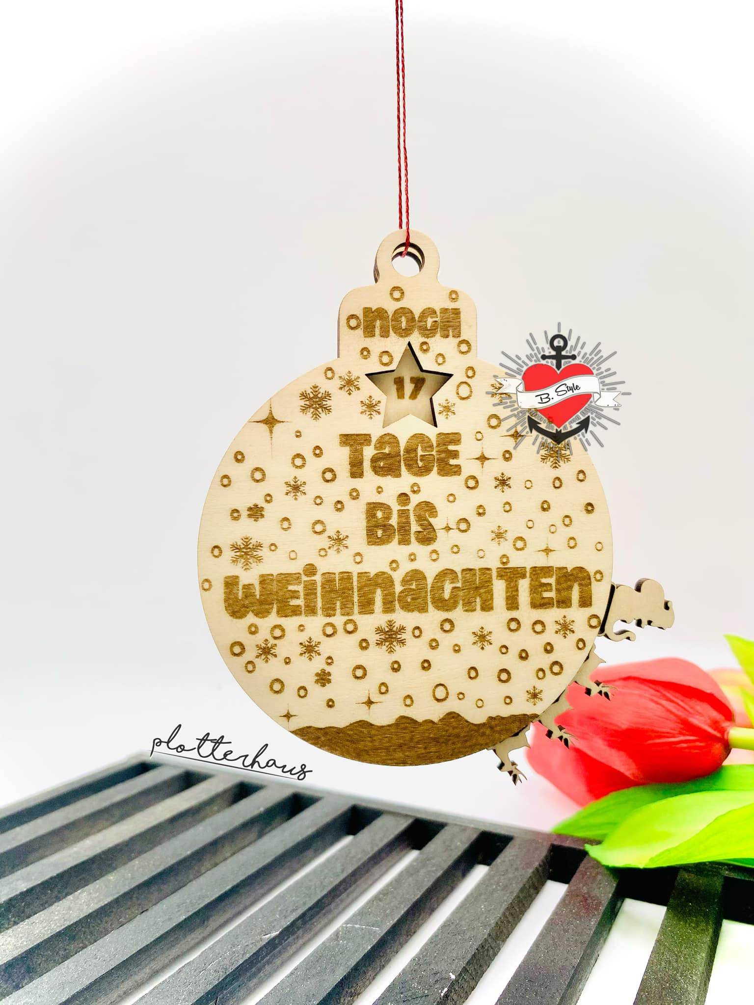 *Weihnachtscountdown* Laserdatei, Plotterdatei - Sewando