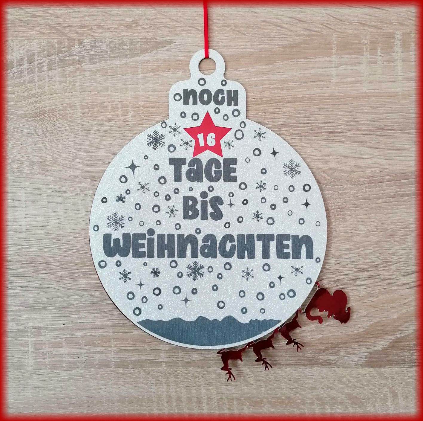 *Weihnachtscountdown* Laserdatei, Plotterdatei - Sewando