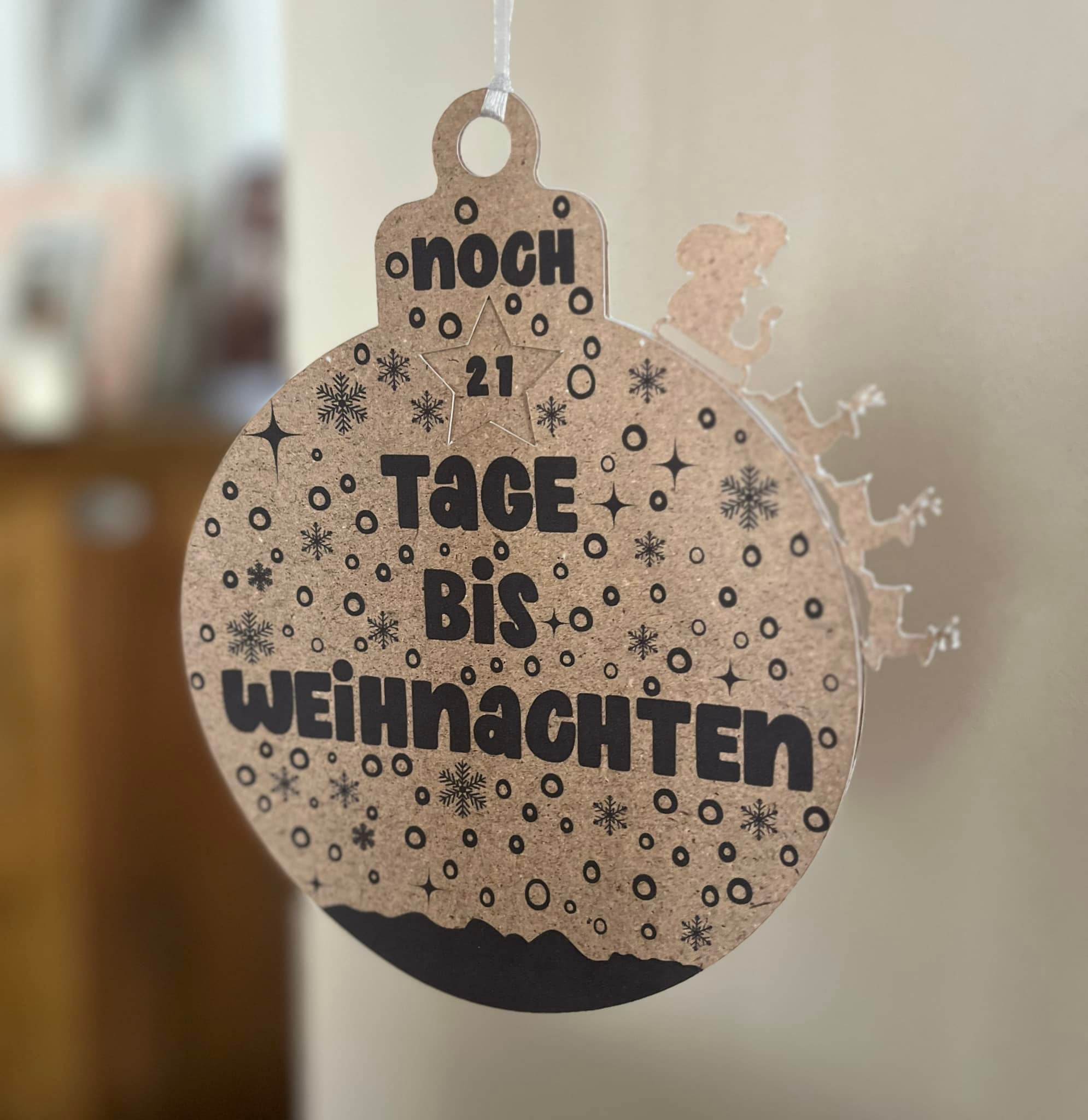 *Weihnachtscountdown* Laserdatei, Plotterdatei - Sewando