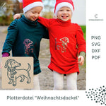 Plotterdatei Weihnachtsdackel - Sewando