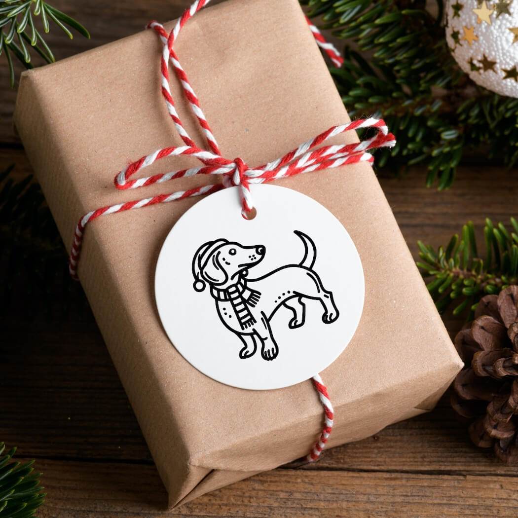 Plotterdatei Weihnachtsdackel - Sewando