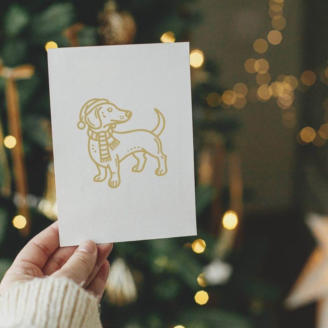Plotterdatei Weihnachtsdackel - Sewando