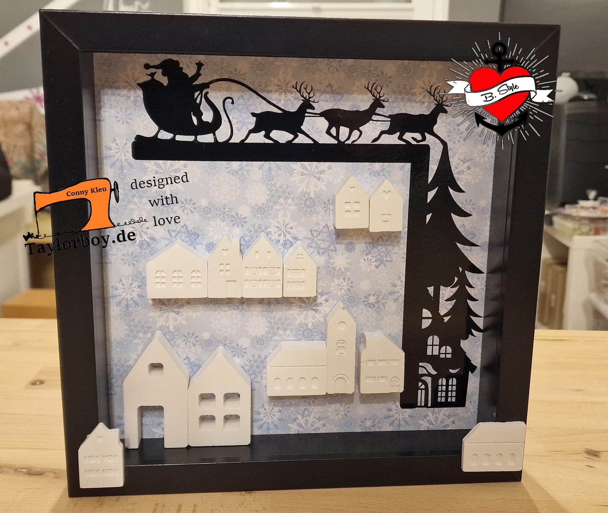 *Weihnachtskantenhocker* Laserdatei, Plotterdatei, 3D Druckdatei - Sewando