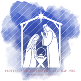 Plotterdatei Weihnachtskrippe 4 Designs