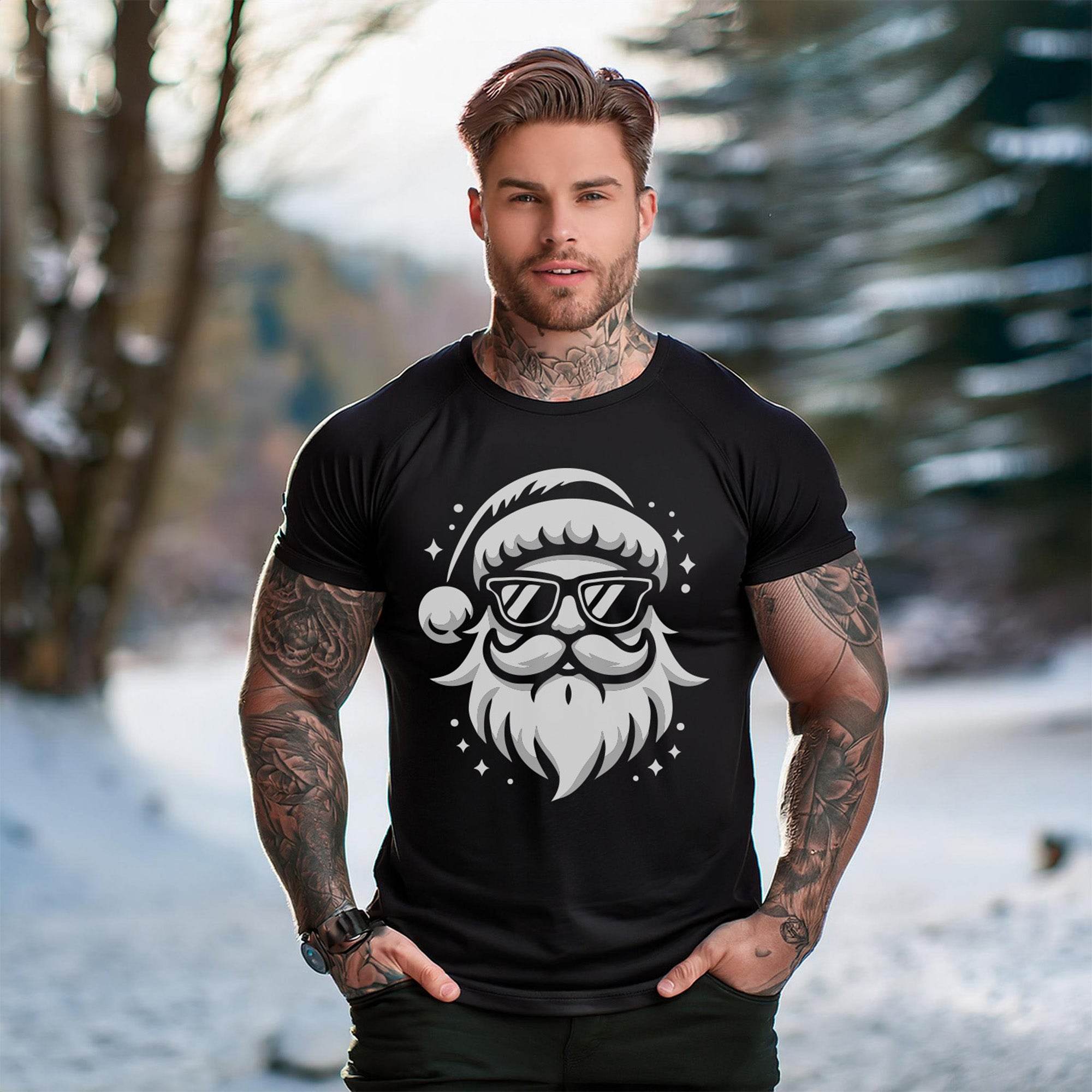 Plotterdatei Cooler Weihnachtsmann - Sewando