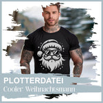 Plotterdatei Cooler Weihnachtsmann - Sewando