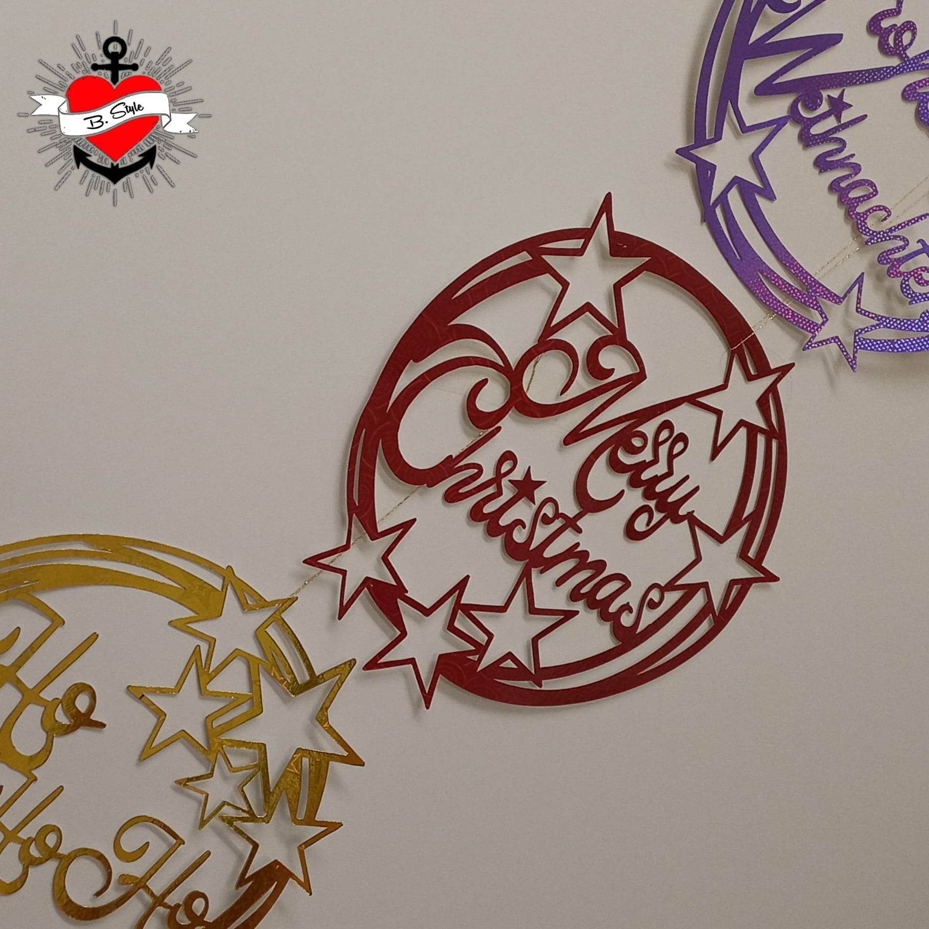 *Weihnachtsringe* Laser-, 3D Druck- und Plotterdatei - Sewando
