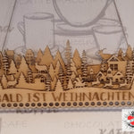 *Weihnachtssilhouette Adventskalender* Laser-& Plotterdatei - Sewando